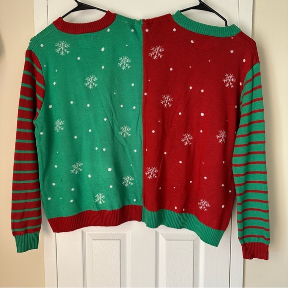 Typsy Elves Double Ugly Christmas Holiday Sweater - Picture 4 of 6